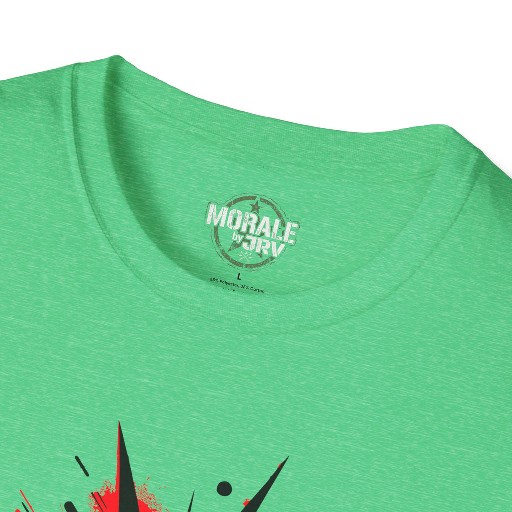Liberty Statue graphic T-shirt in Military Green, back neckline and small logo print